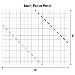 Wild Hog 6 Gauge 5' x 6' Stair | Rail Panel, Black