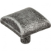 1-1/8" Distressed Antique Silver Square Glendale Cabinet Knob