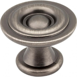 1-3/16" Brushed Pewter Button Syracuse Cabinet Knob