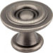 1-3/16" Brushed Pewter Button Syracuse Cabinet Knob