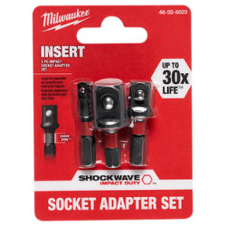 Shockwave Impact Insert Socket Adapter Set - 3PC