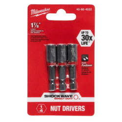 Shockwave 1-7/8" Mag Nutdriver 1/4" 3 Pack