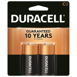 C Alkaline Batteries, 2 Pack