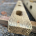 7 Pressure-Treated 3-Hole Split Rail Fence Line Post