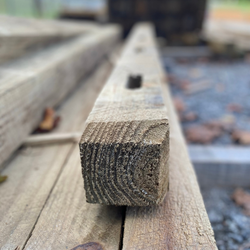 7 Pressure-Treated 3-Hole Split Rail Fence End Post