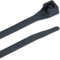 11" Black Nylon Cable Ties, 100 Pack