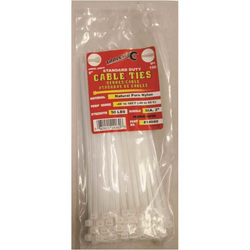 8" Natural Cable Ties, 50 Lb. Strength - 100 Pack