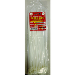 11.8" Natural Cable Ties, 50 Lb. Strength - 100 Pack