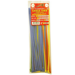 11.8" Assorted Cable Ties, 50 Lb. Strength - 100 Pack