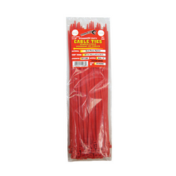 11.8" Red Cable Tie, 100 Count - 50 Lbs