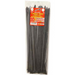 14.5" Black Cable Tie, 100 Count - 120 Lbs