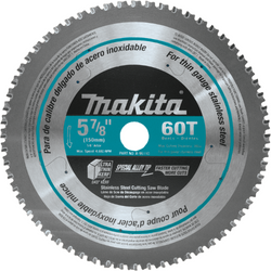 5-7/8" 60T Carbide-Tipped Saw Blade, Stainless Steel