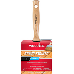 Wooster 4" Bravo Stainer Bristle Polyester Stain Brush