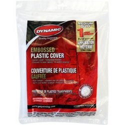 9' x 12' 1mil Embossed Clear Plastic Drop Cloth