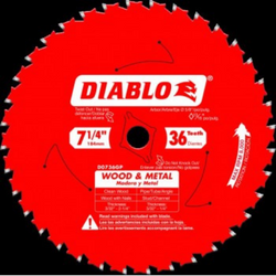 7-1/4"x36T Wood & Metal Circular Saw Blade