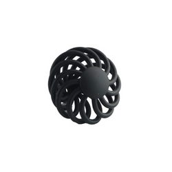 1-7/8" Black Round Birdcage Cabinet Knob