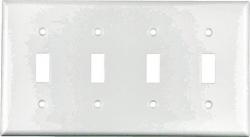TOGGLE SWITCH PLATE 4G WHITE