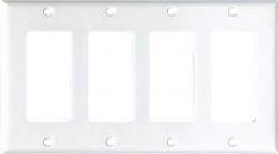 DECO ROCKER SWTCH PLATE 4G WHITE