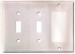 2 TOGGLE/1 DECO WALL PLATE 3G WH