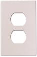 DUPLEX SWITCH PLATE 1G WHITE S/L